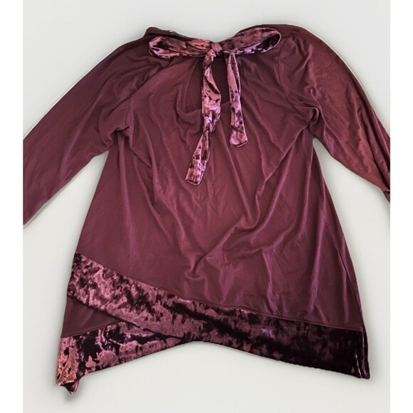 Womens Petite Medium Y2K Vamp Goth Velvet Top Whimsigoth Romantic Oversized - Picture 2 of 3